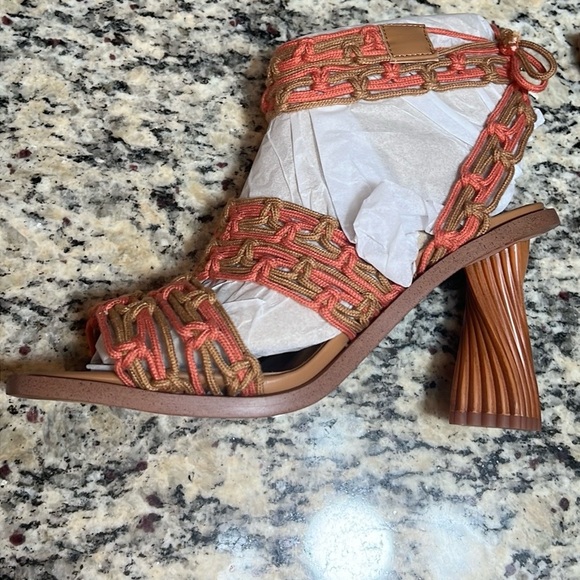 Sam Edelman Twisted Heel Macrame Sandals - Picture 10 of 13
